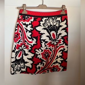 Milly skirt, red print, sz 6